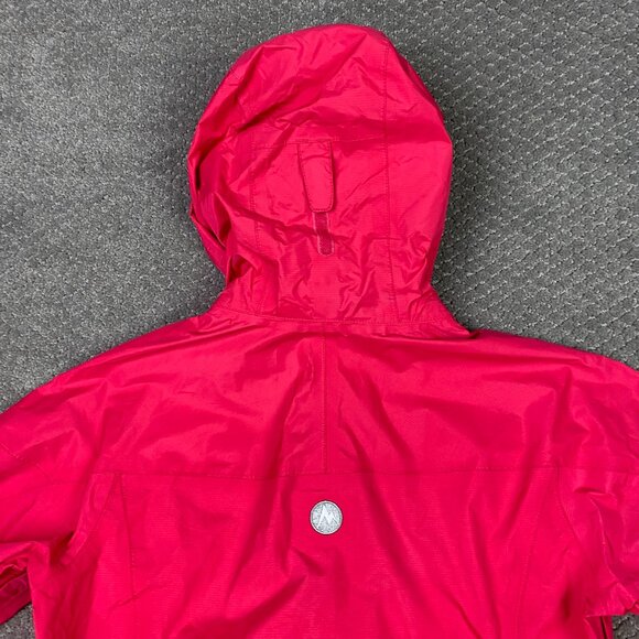 Marmot Jacket Women's Small Pink PreCip Eco Rain Waterproof Hooded Hiking Nylon - Picture 5 of 14